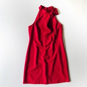 Vince Camuto Tie Neck A-Line Dress